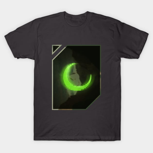 Green neon - electro moon T-Shirt by Ghostlyboo